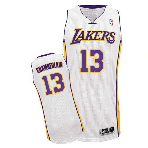 Mens Adidas Los Angeles Lakers 13 Wilt Chamberlain Authentic White Alternate NBA Jersey